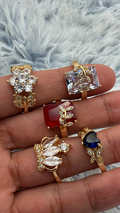 Lote 5 anillos enchapados en Oro | N°2
