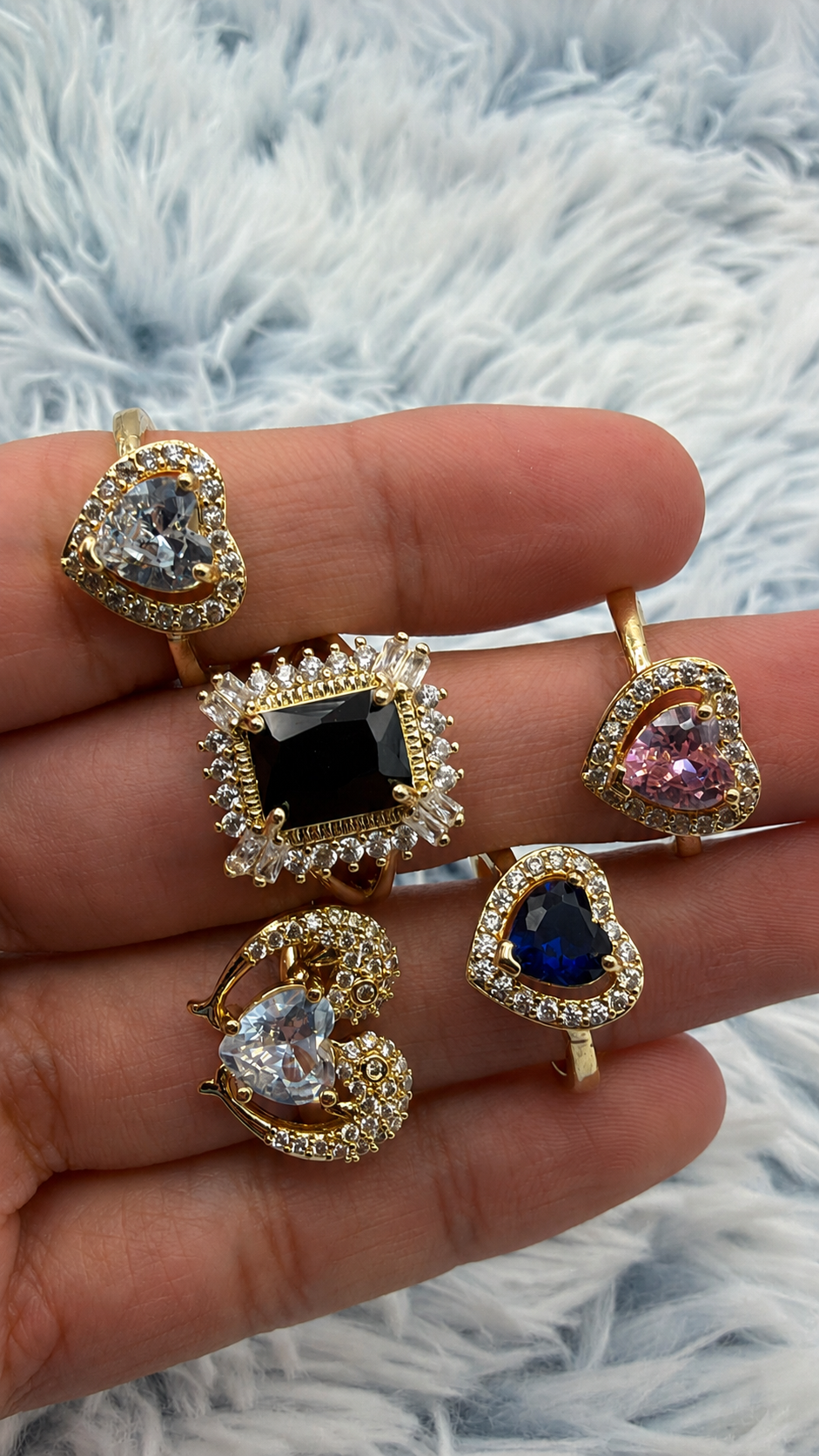 Lote 5 anillos enchapados en Oro | N°6