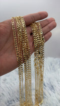 Lote 3 cadenas grumet enchapadas en oro 60cm | N13