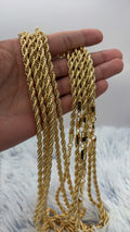 Lote 3 cadenas turbillon gruesa enchapadas en oro 60cm | N15