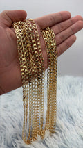 Lote 3 cadenas grumet enchapadas en oro 60cm | N11