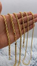 Lote mixto 2 pulseras + 2 cadenas turbillon enchapadas en oro | N°14