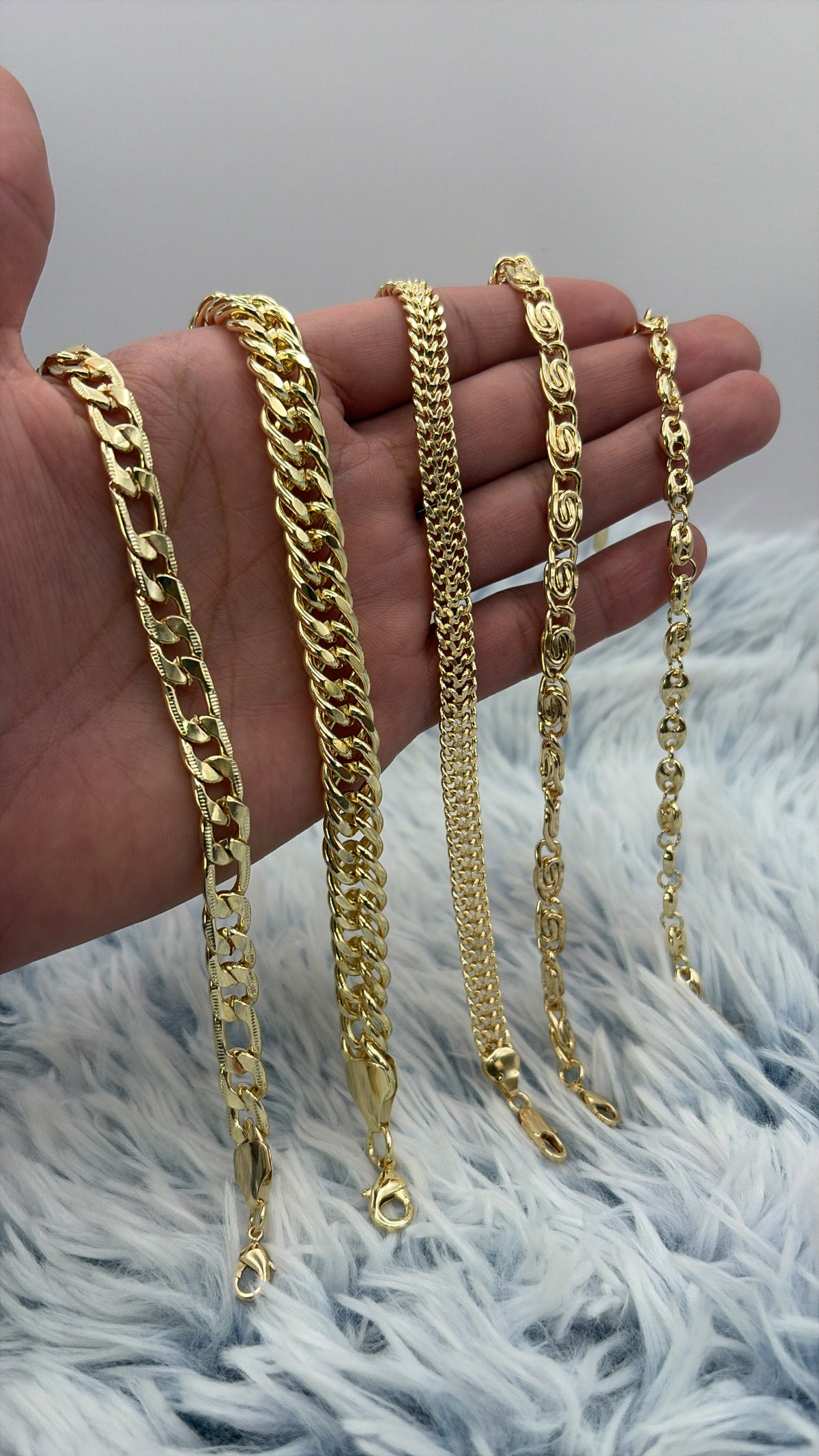 Lote 5 pulseras enchapadas en oro | N°3