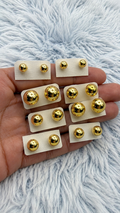 Lote 7 aros enchapadas en oro | N°10