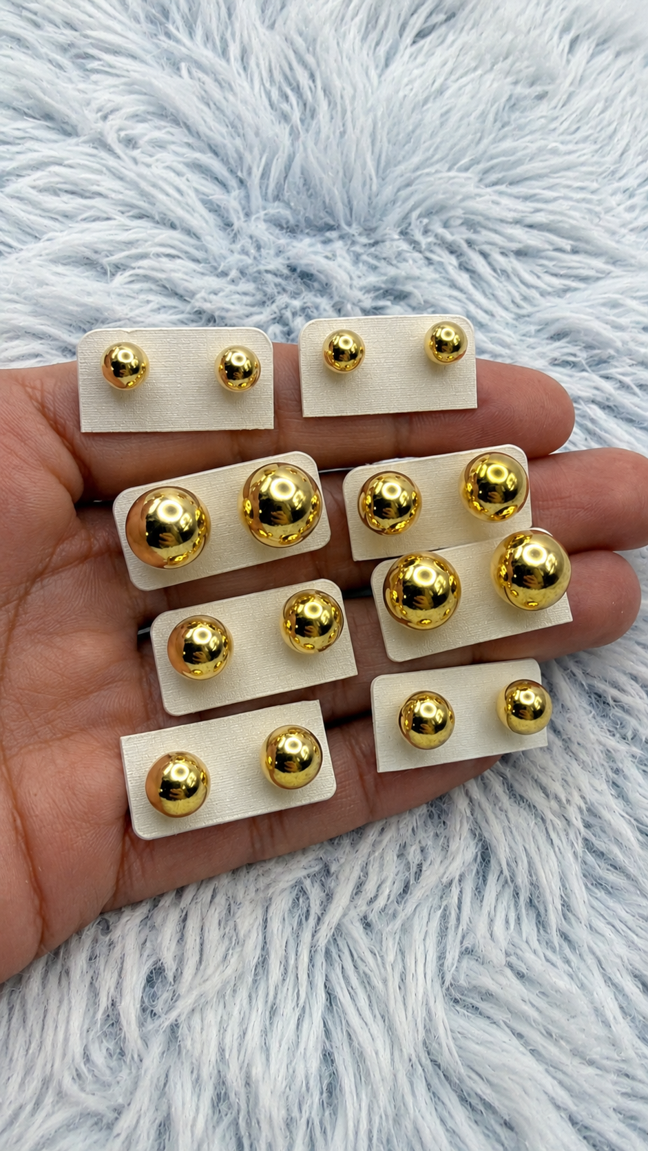 Lote 7 aros enchapadas en oro | N°10