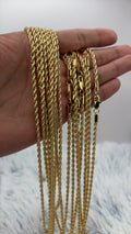 Lote 3 cadenas turbillon delgada 60cm | N16