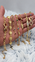 Lote 7 pulseras enchapadas en oro | N°14