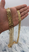 Lote 3 cadenas veneciana enchapada en oro 60cm | N10