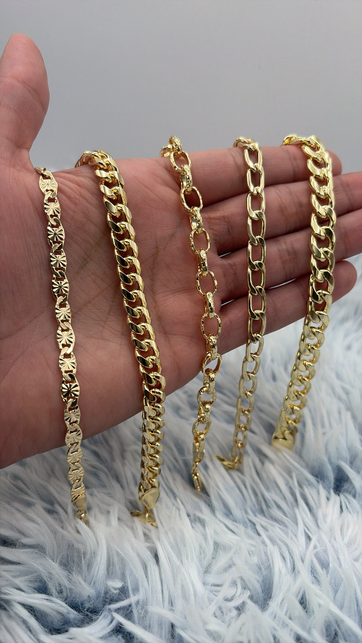 Lote 5 pulseras enchapadas en oro | N°5