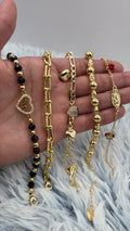 Lote 5 pulseras enchapadas en oro | N°19
