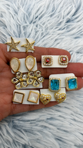 Lote 7 argollas enchapadas en oro | N°9
