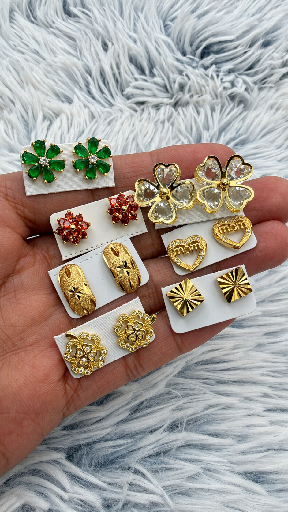 Lote 7 argollas enchapadas en oro | N°6