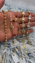 Lote 5 pulseras enchapadas en oro | N°12