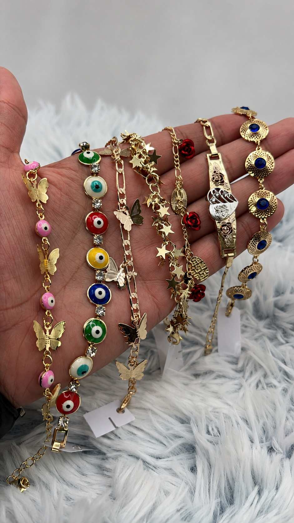 Lote 7 pulseras enchapadas en oro | N°15