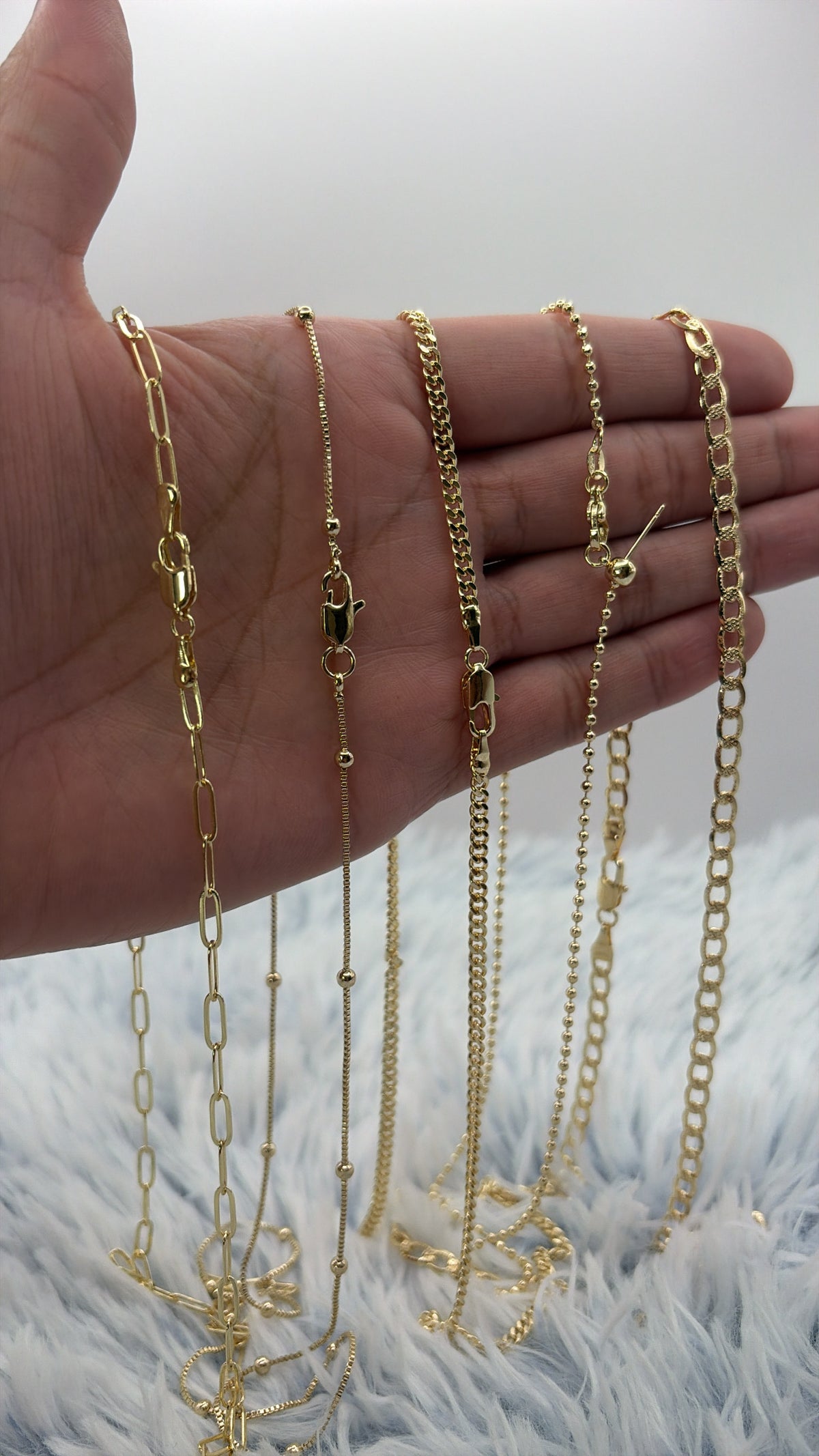 Lote 5 cadenas enchapadas en oro | N°5